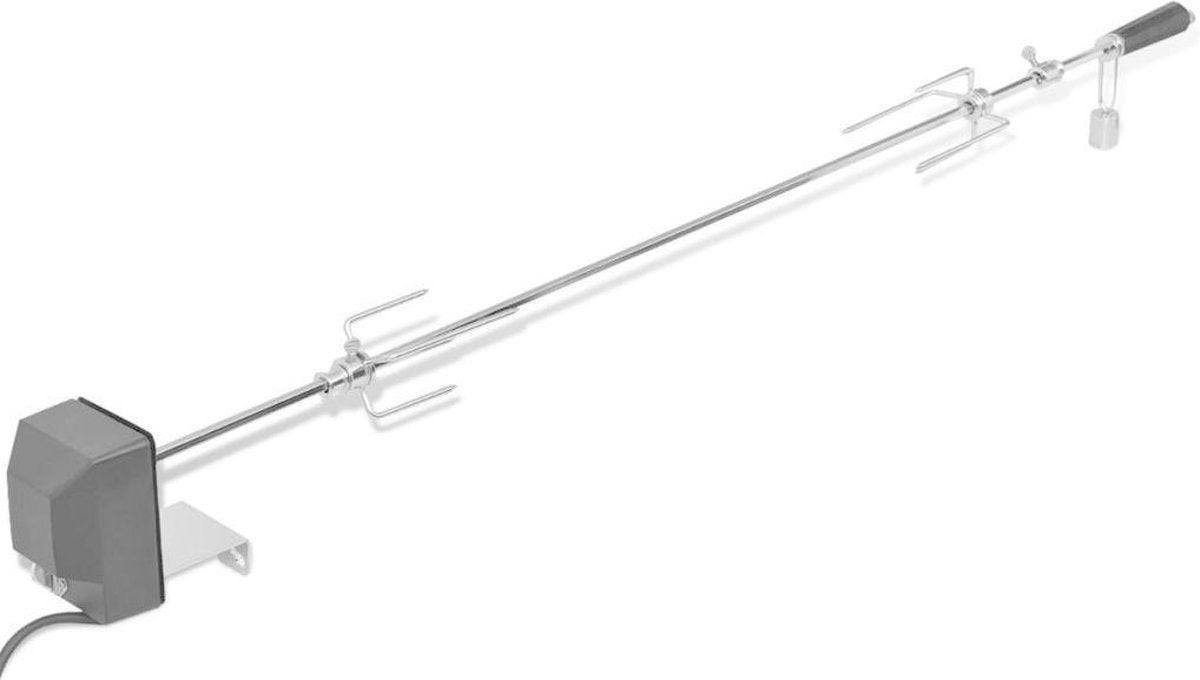 vidaXL - BBQ Draaispit met motor - staal - 1200 mm