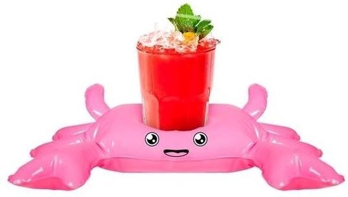 Opblaasbare drankhouder krab 34 cm