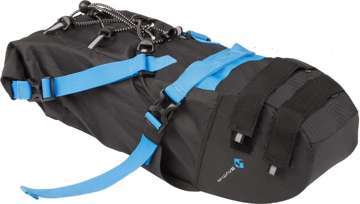 M-wave Zadeltas Rough Ride Polyester 5 Liter Zwart/blauw