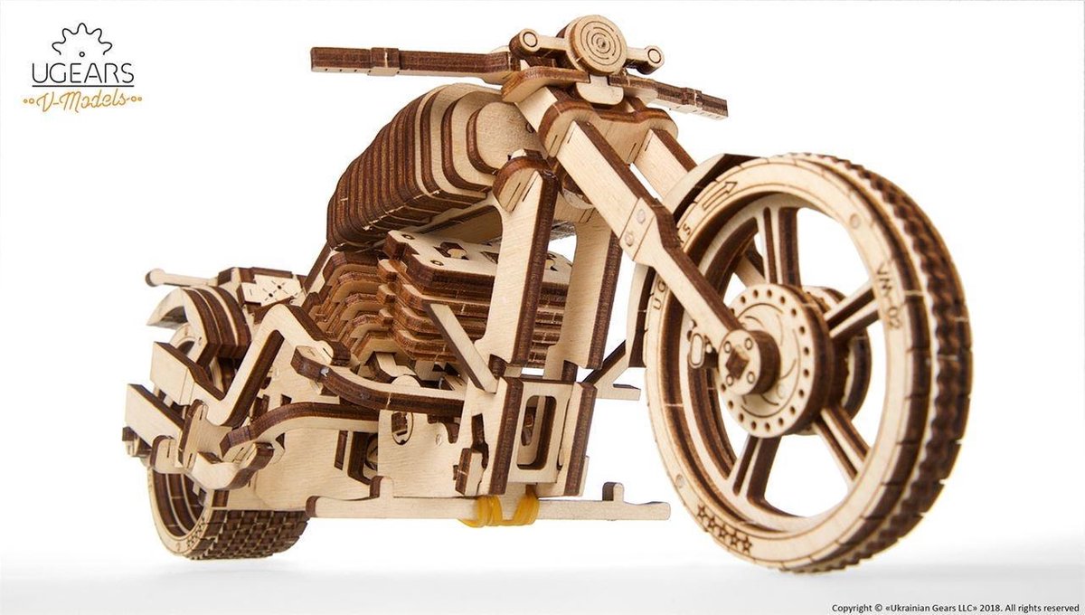 Ugears Houten Modelbouw - Motorfiets VM-02