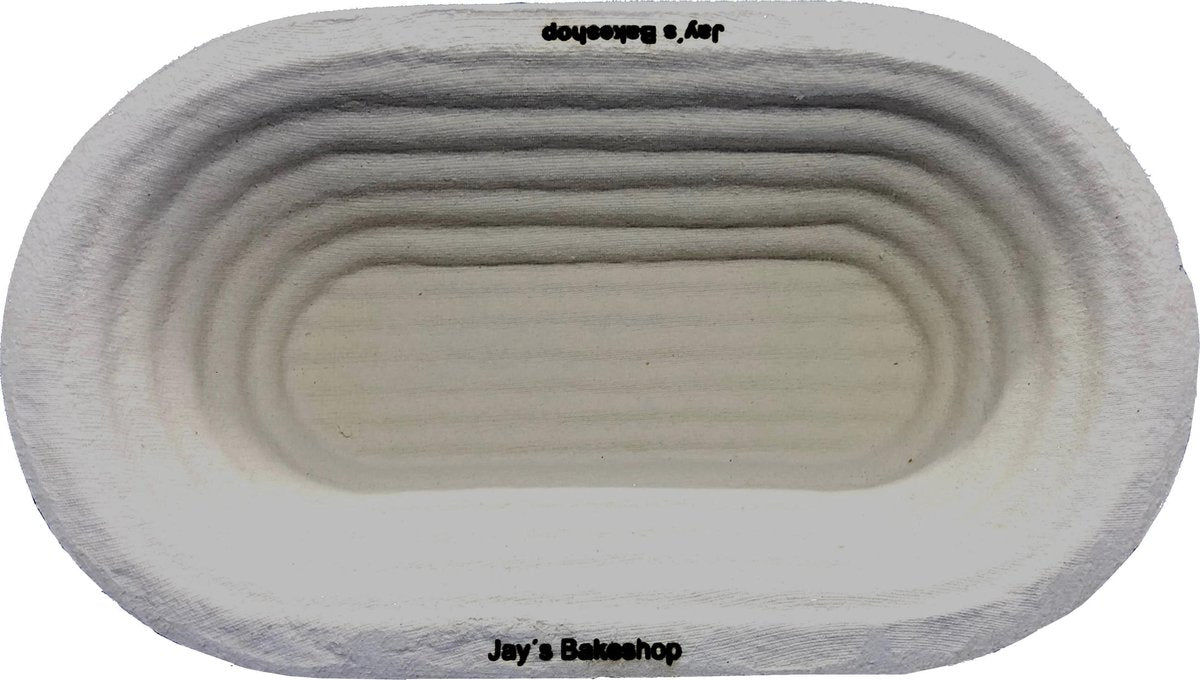 Jay's Bakeshop Rijsmandje-Ovaal-Houtvezel-Ribbel-Zuurdesem-23x12x7cm