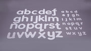 Spiegelletters 70 mm- Set van 26