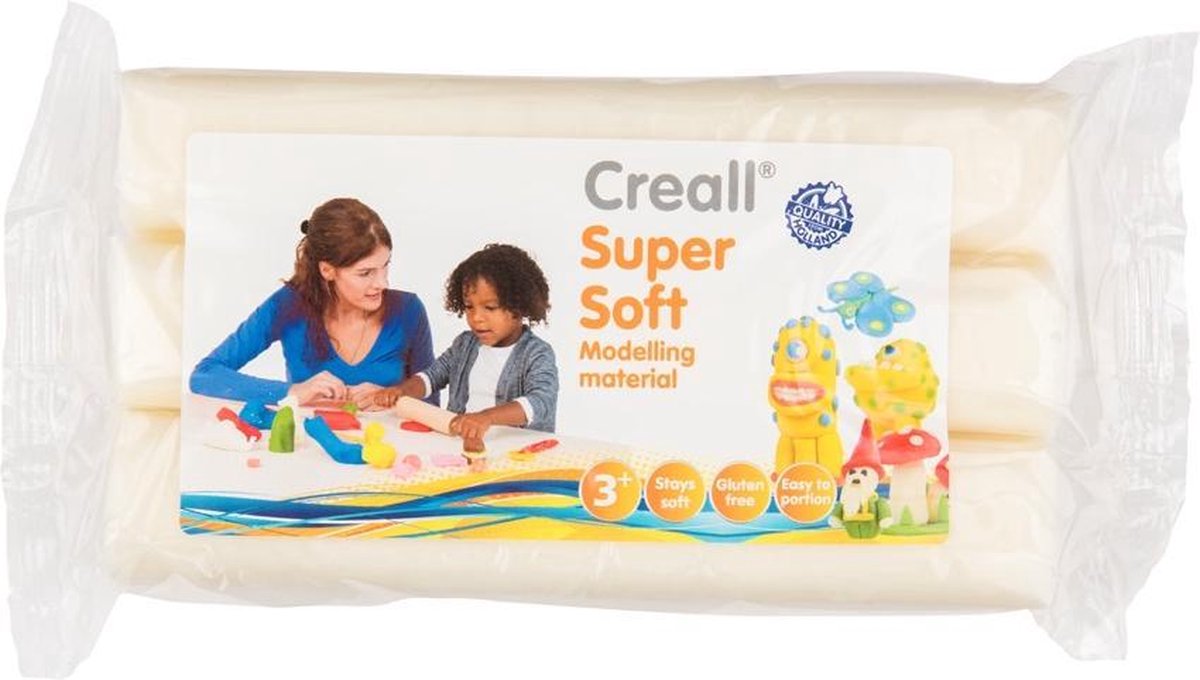 Creall - Boetseerklei Supersoft - Wit - 500 gram