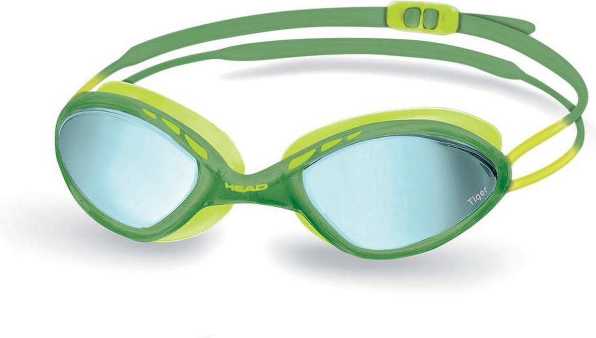 HEAD TIGER RACE LSR+ Zwembril Lime Yellow - Mirrored Blue