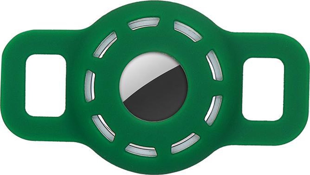 Airtag sleutelhanger hoesje voor kattenhalsband - Geschikt voor dunne halsbanden voor honden - Airtag hoesje hondenriem - Groen