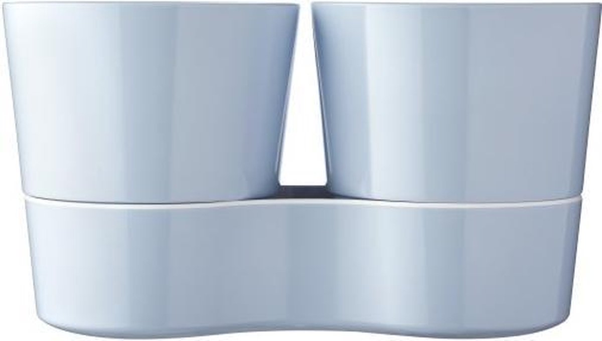 Mepal – Kruidenpot Twin - Nordic blue – automatische bewatering – altijd verse kruiden in de keuken – ook geschikt voor planten