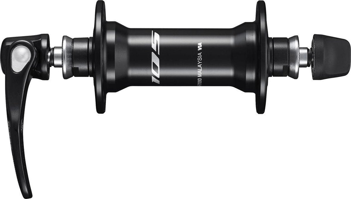Voornaaf Shimano 105 HB-R7000 - 32 gaats met 100 mm snelspanner - zwart
