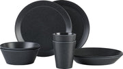 Mepal - Serviesset Bloom 8-delig – Geschikt als stijlvol buitenservies - Pebble black – Ideaal voor buiten en binnen – licht in gewicht