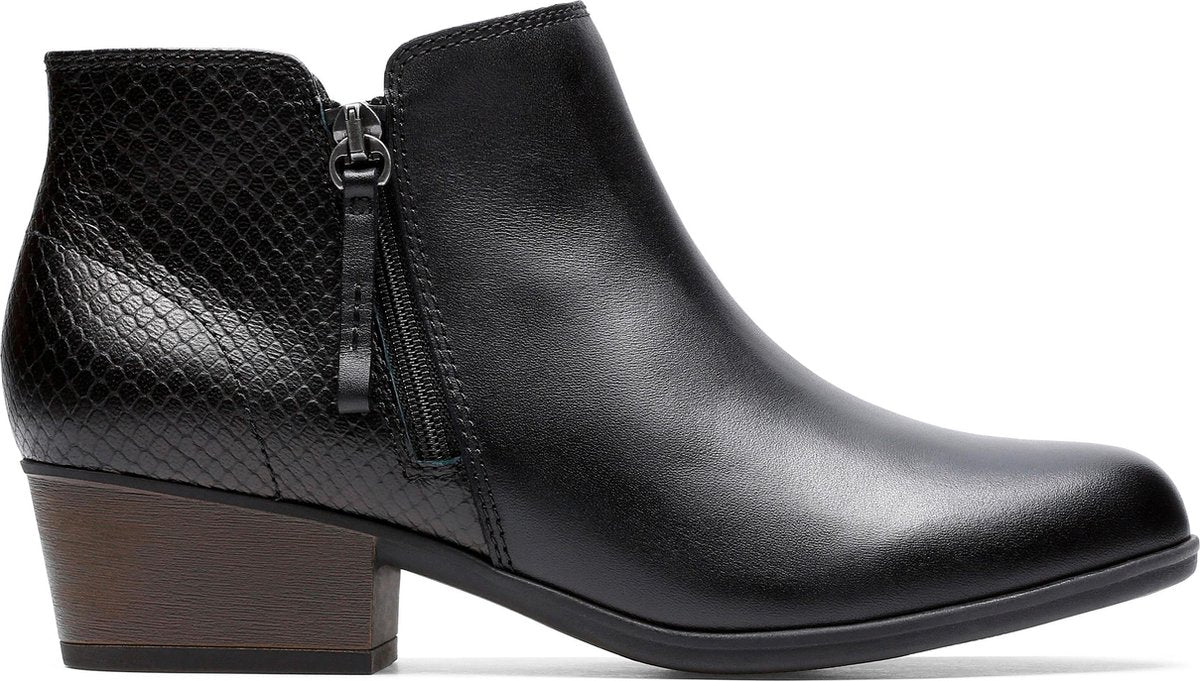 Clarks - Dames schoenen - Adreena Hope - D - black leather - maat 41