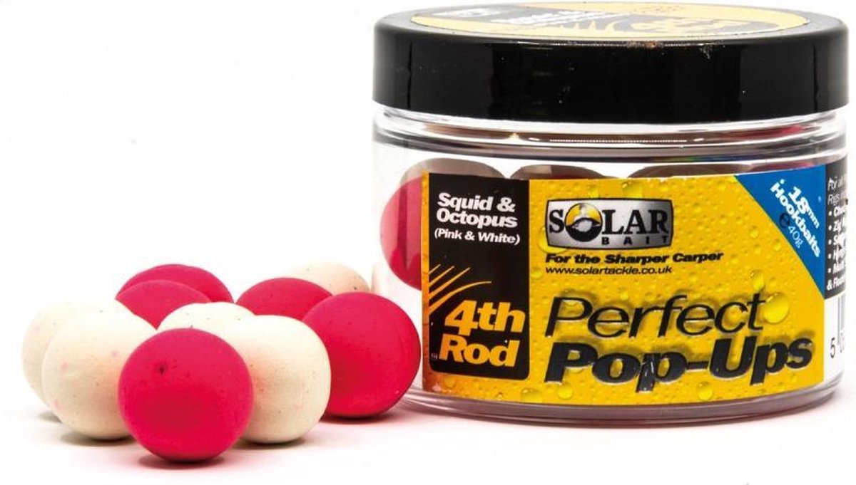 Solar Pink And White - Squid & Octopus - 4th Rod Perfect Pop Ups - 14mm - Wit