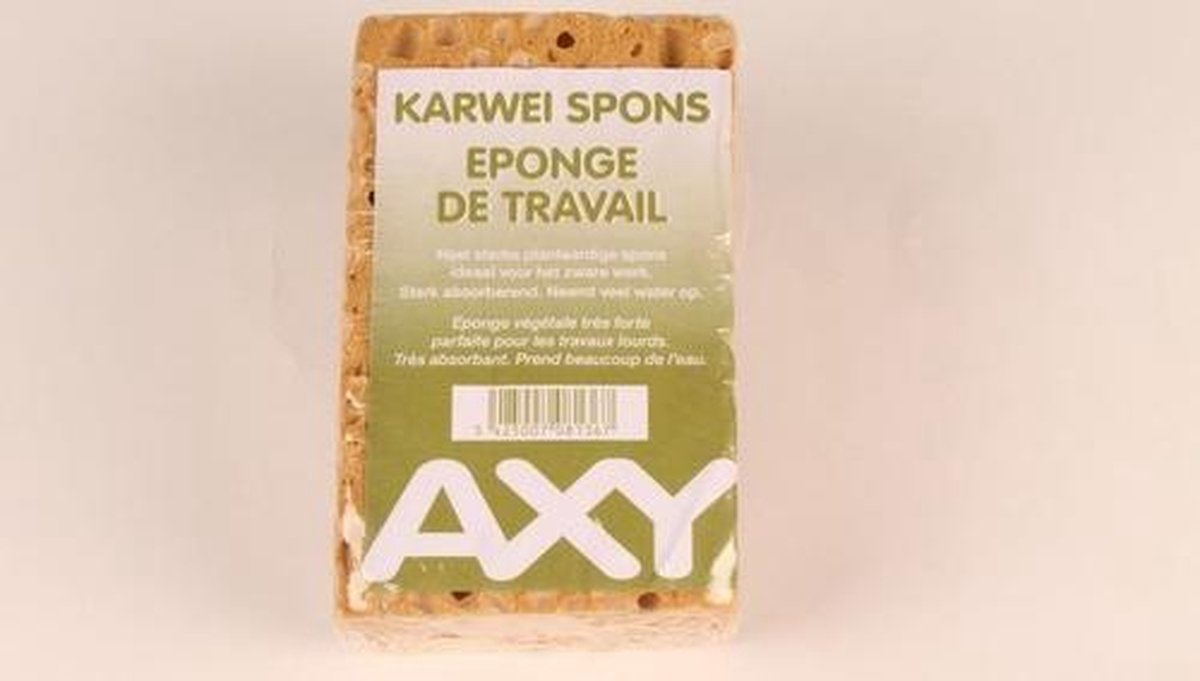 KARWEI SPONS AXY BRUIN  14X9X5CM (10/100)