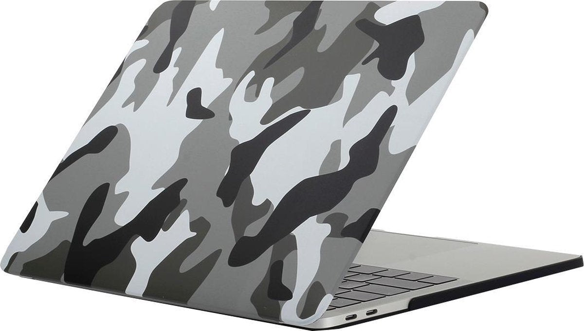 Mobigear Hard Case Camouflage Print Grijs Macbook Pro 13 inch Thunderbolt 3 (USB-C)
