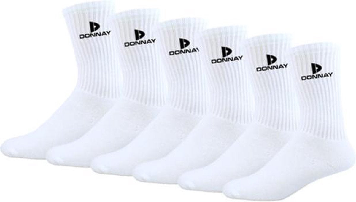 Donnay - Sportsokken - 6 Paar - Wit - Heren - maat 47-50