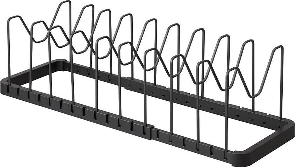 Yamazaki - Extendable Pot Lid & Pan Holder Black