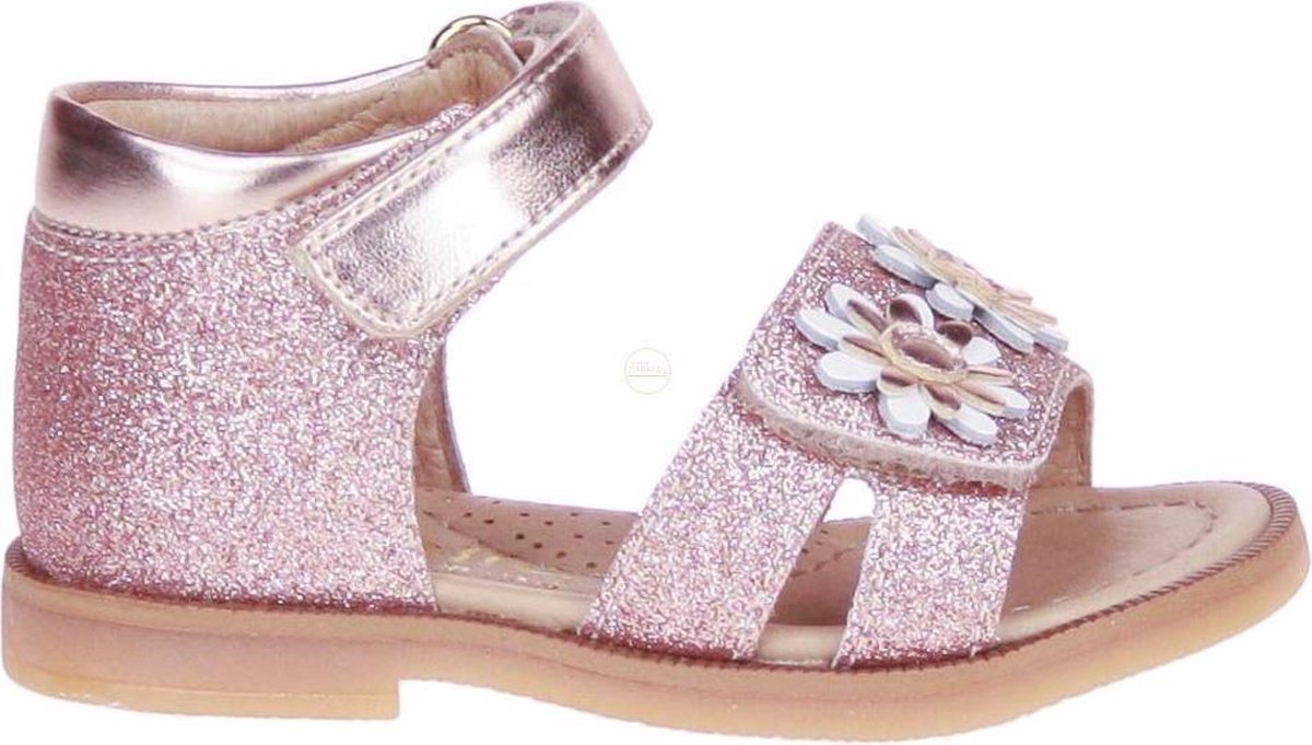 Lunella Roze Metallic Sandaal Gesloten Hiel