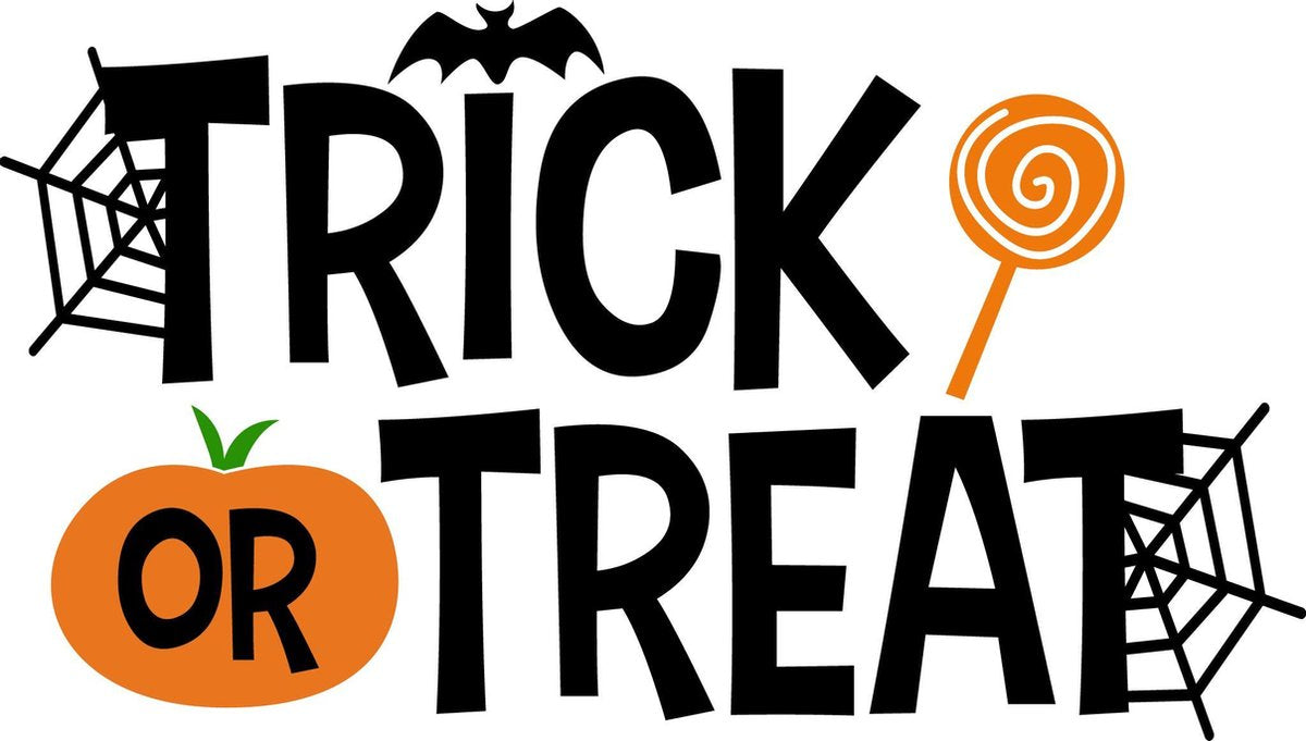 Raam / Muur / Deur / Indoor sticker - halloween herbruikbare sticker - halloween - Trick or Treat