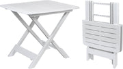MaxxGarden Tuintafel - Campingtafel - Kunststof wit - 72x78x70cm