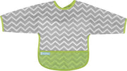 Kushies - Slabbetje -Waterdichte slab - met mouw - Zigzag grijs - 12 t/m 24 maanden