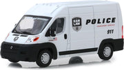 GREENLIGHT COLLECTIBLES Dodge RAM PROMASTER 2500 CARGO HIGH ROOF LAW ENFORCEMENT POLICE TRANSPORT 2018 schaalmodel 1:43