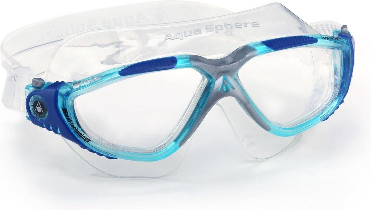 Aqua Sphere Vista - Zwembril - Volwassenen - Clear Lens - Aqua/Blauw