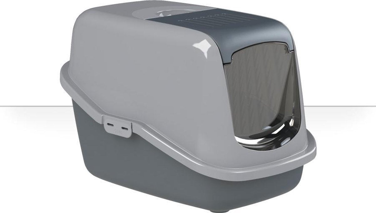 PeeWee EcoHus Kattenbak – Antraciet/Grijs - 56 x 39 x 38 cm