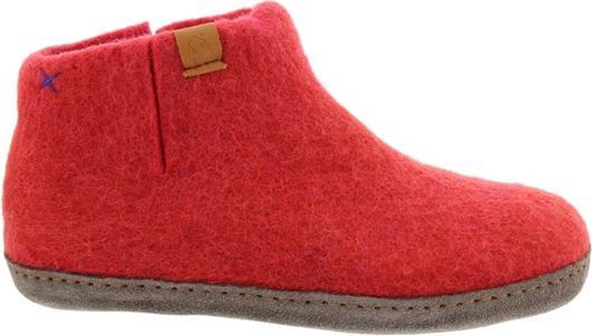 Tofvel Handgemaakte Nepalese Pantoffels - Rood - Maat 37