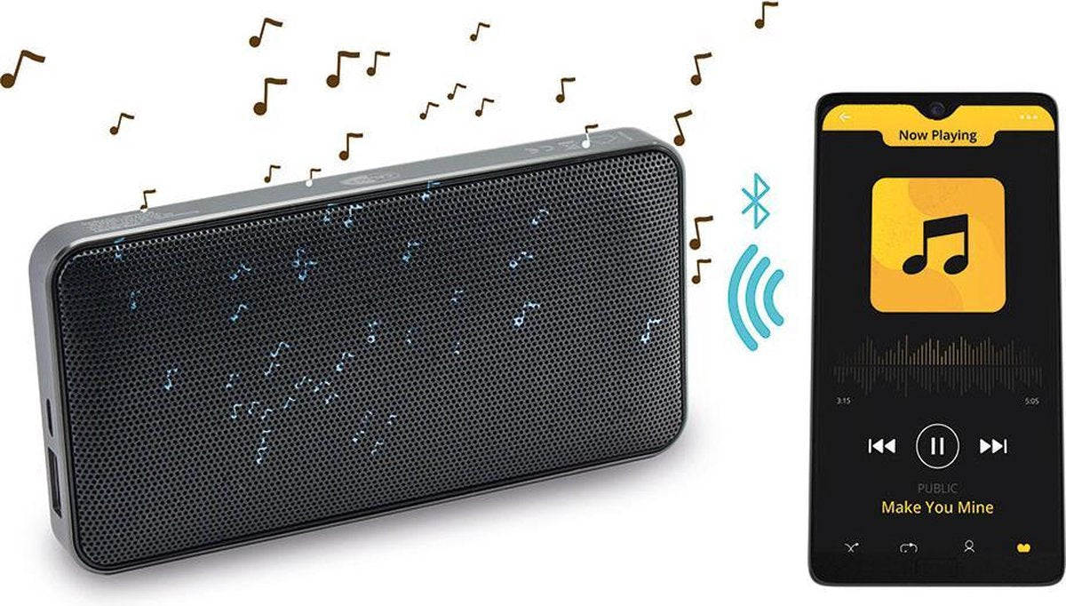 Caliber HPG324BT -Bluetooth speaker  - Alluminium - Powerbank 2