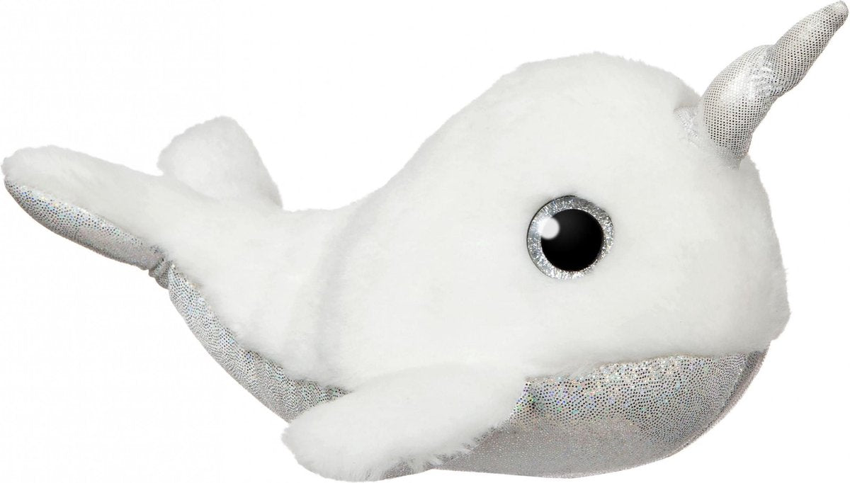 Aurora Knuffel Sparkle Tales Narwal Pearl 18 Cm Wit