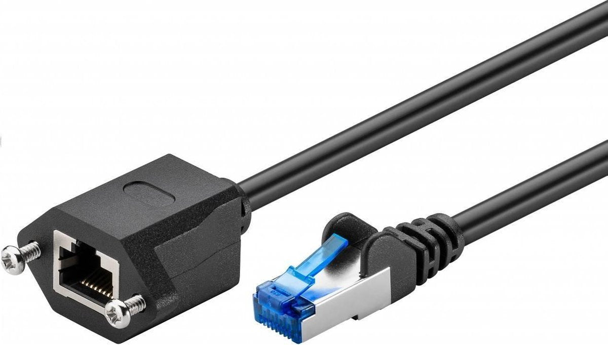 Goobay - S/FTP netwerk verlengkabel CAT6a - Zwart - 2 meter
