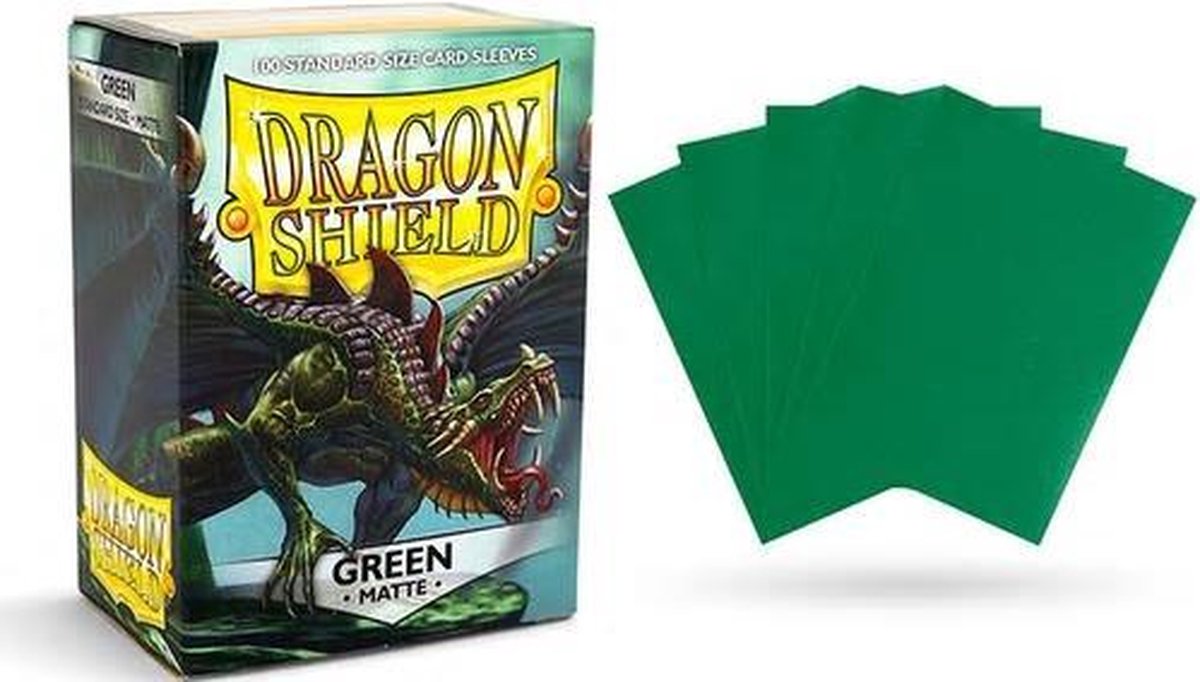 100 hoesjes Dragon Shield MATTE Green Standaard Maat Card Sleeves