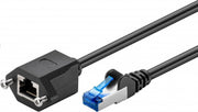 Goobay - S/FTP netwerk verlengkabel CAT6a - Zwart - 1 meter