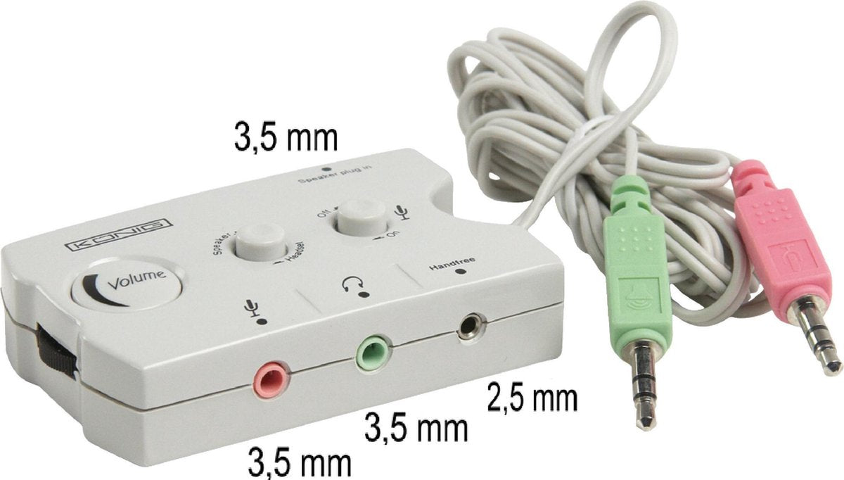 Konig Audioswitch Voor Headset / Speaker