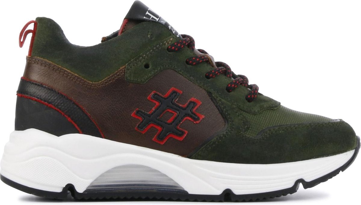 Hip Mannen Suède Lage sneakers / Jongensschoenen H1928 - Groen - Maat 29