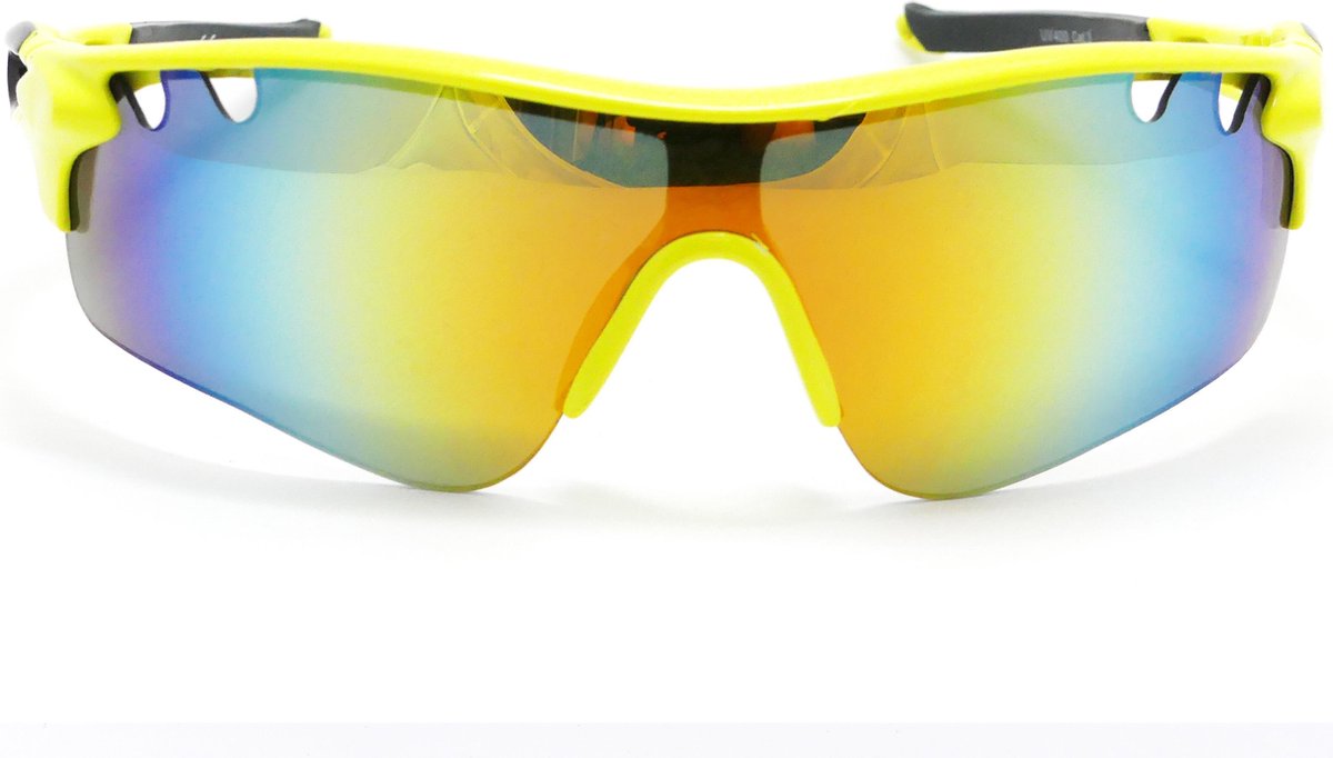 Milan Giallo l Fietsbril met hoes l Racefiets l Mountainbike l Hardloop l Triatlon l Wielrennen l Zonnebril