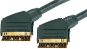 Scart kabel 1 meter zwart verguld