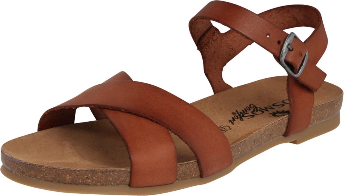 Cosmos Comfort sandalen met riem Kastanjebruin-42