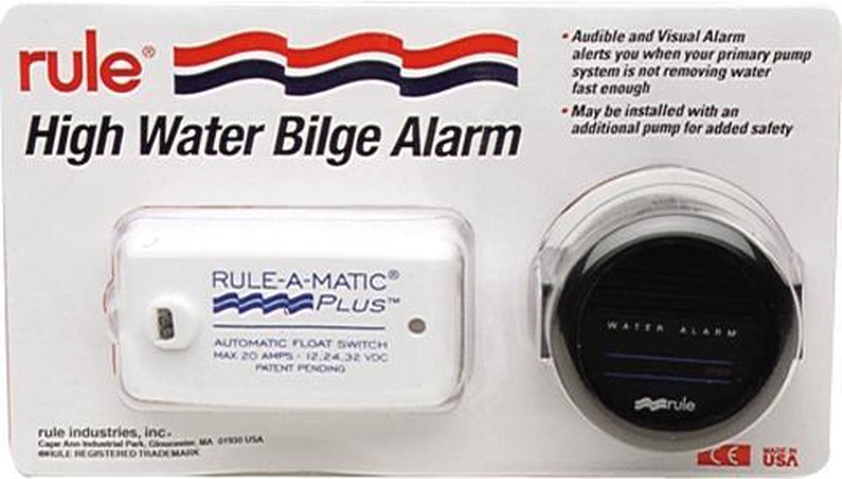 Hoog water bilge (visueel en akoestisch) alarm 24V (RU32ALA)