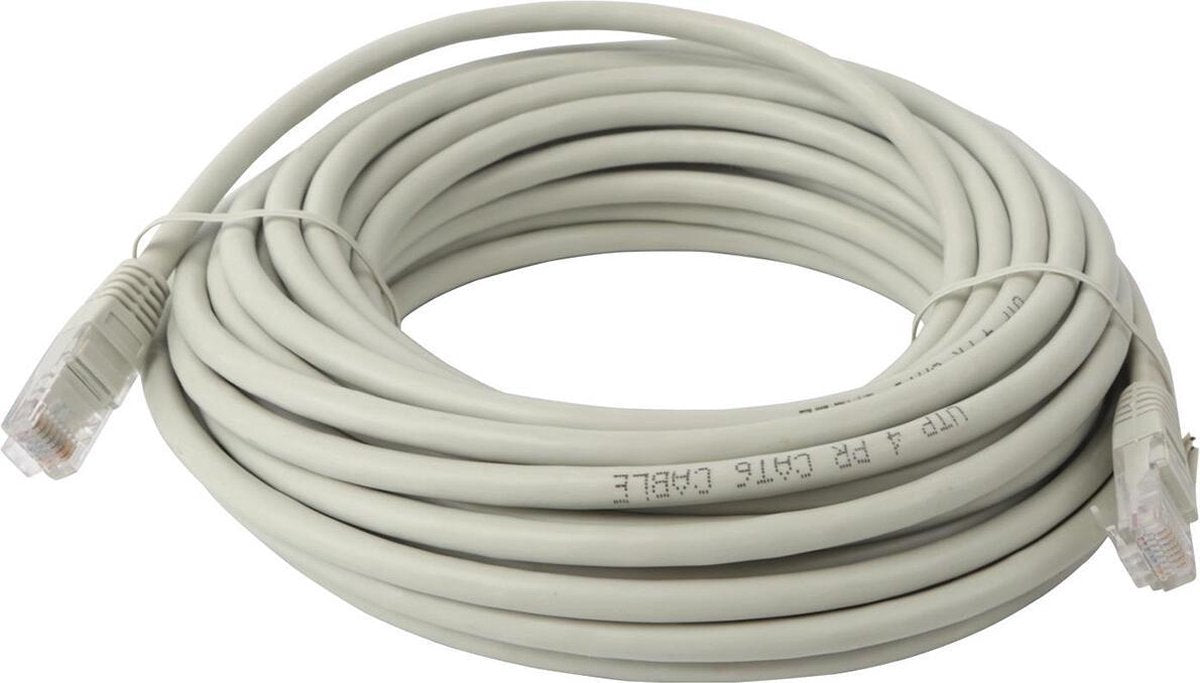 Netwerkkabel - Aigi Atryn - Cat6 UTP - 10 Meter - Koper - Grijs - BES LED