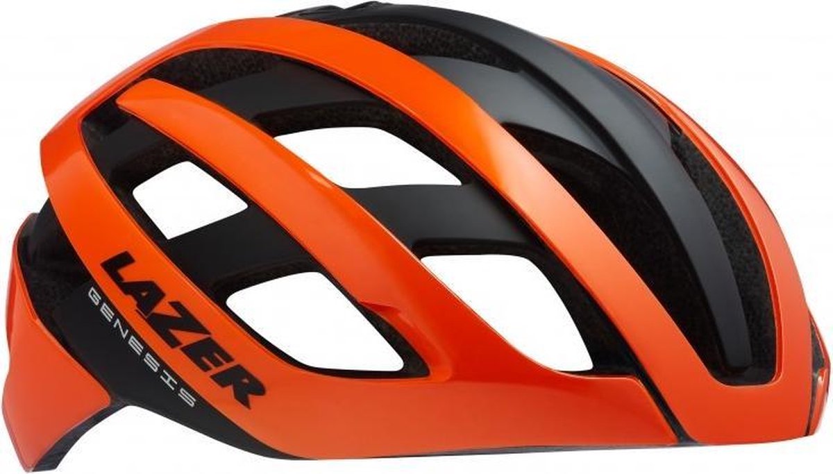 Lazer Fietshelm Genesis Unisex Oranje/zwart Maat 52-56 Cm