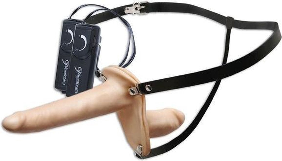 Pipedream Fetish Fantasy voorbind vibrator Super Penetrix Strap On beige - 6 inch