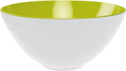 Zak!Designs Twotone Wave Kom - Incl. Saladebestek - Melamine - Ø 28 cm - Wit/Groen