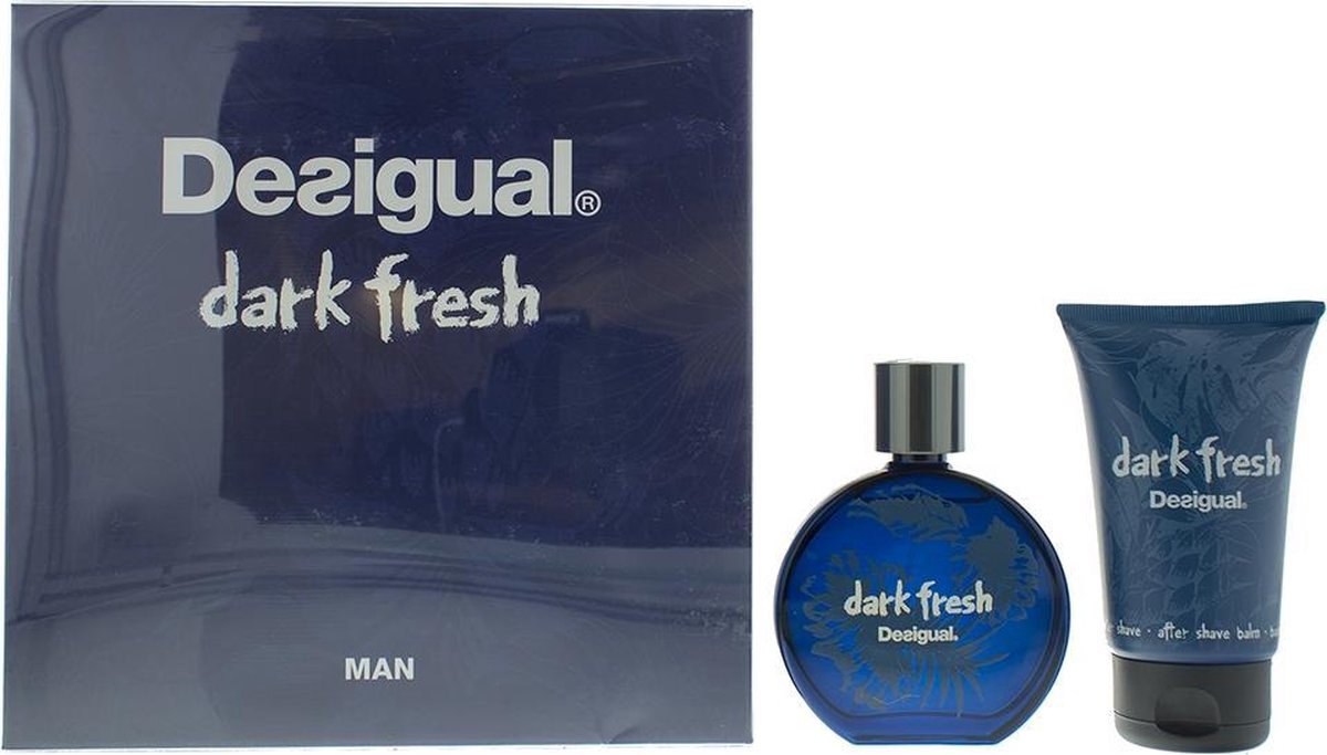 Geschenkset DESIGUAL DARK FRESH MAN SET 2 stuks eau de toilette spray 100 ml + after shave balsem 100 ml