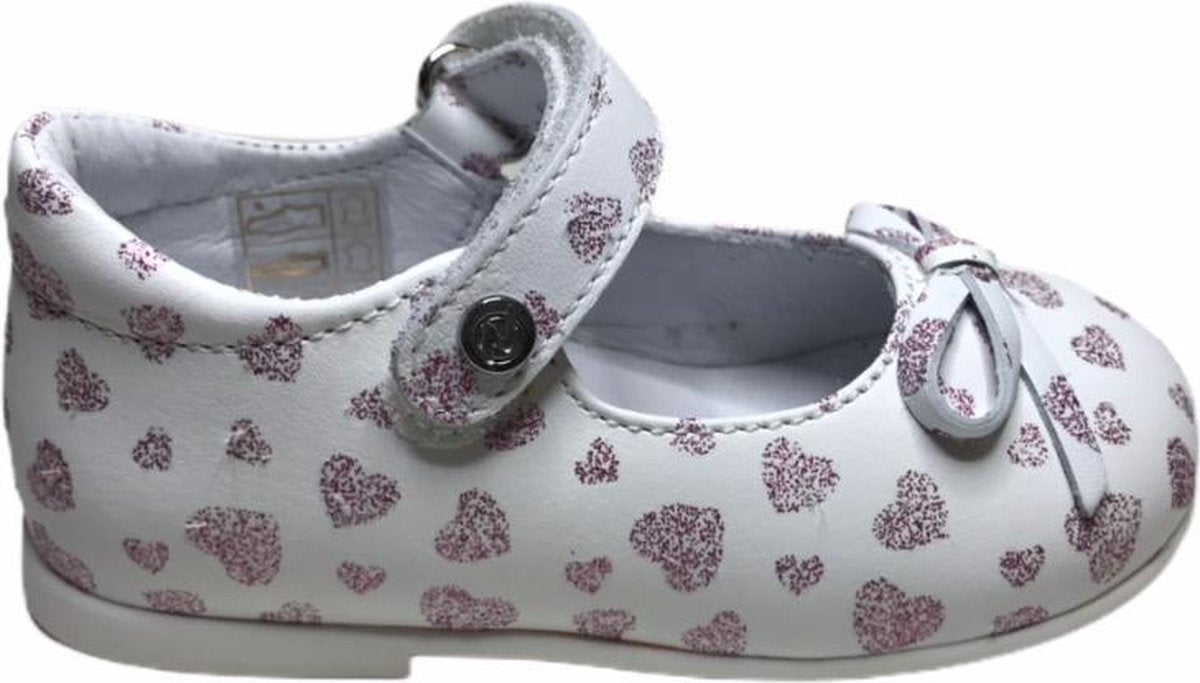 Naturino velcro ballerina 4524 wit roze mt 25