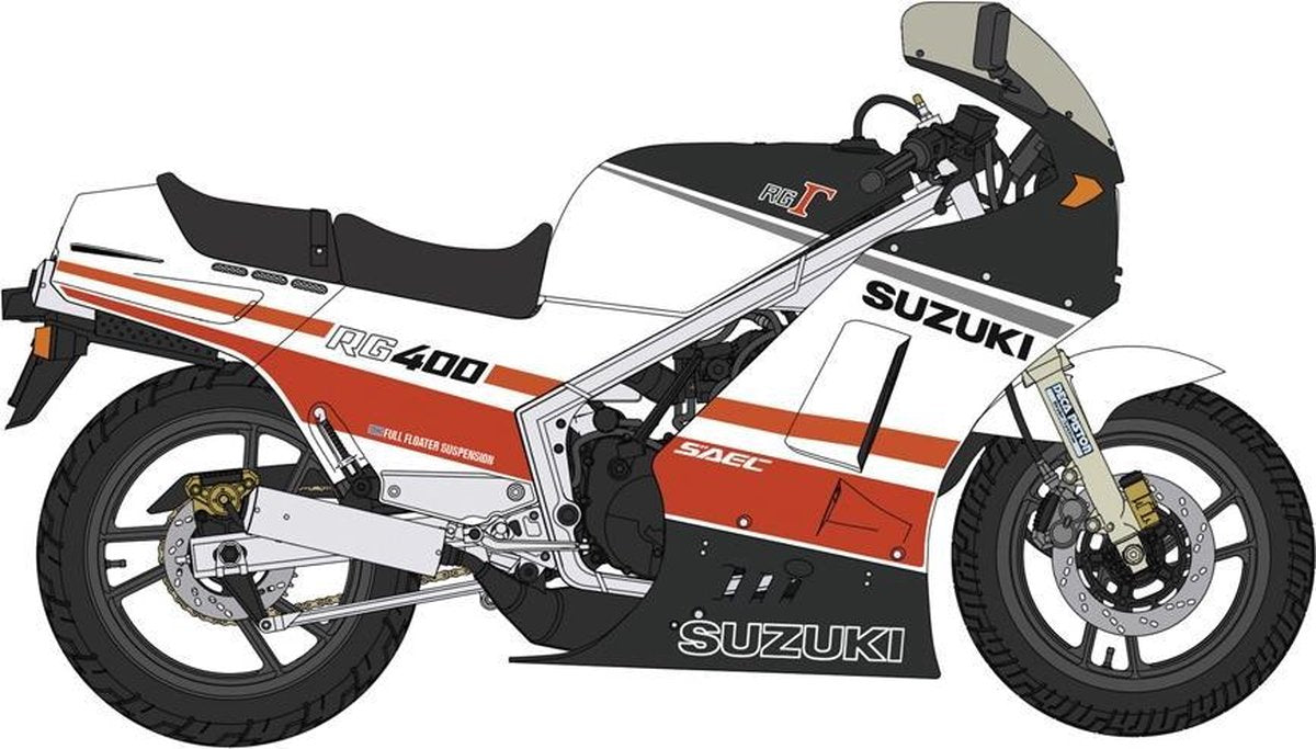 Hasegawa - 1/12 Suzuki Rg400i Rot/weiss (4/21) * - HAS621732