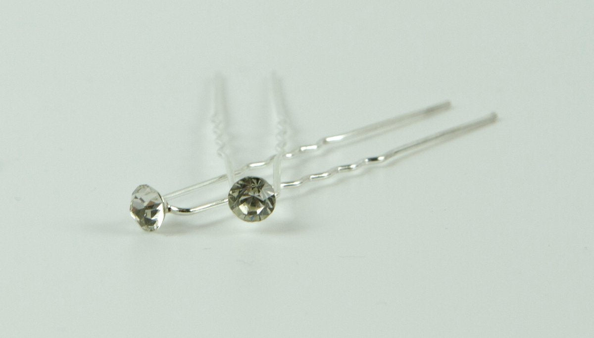 Haarpinnen glas punt mini