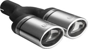 Ulter Sport Uitlaatsierstuk Dubbel Ovaal 50 Mm 27 Cm Rvs Zilver