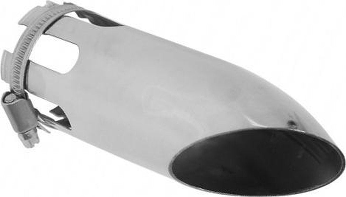 Uitlaatsierstuk inox gebogen 37-61mm