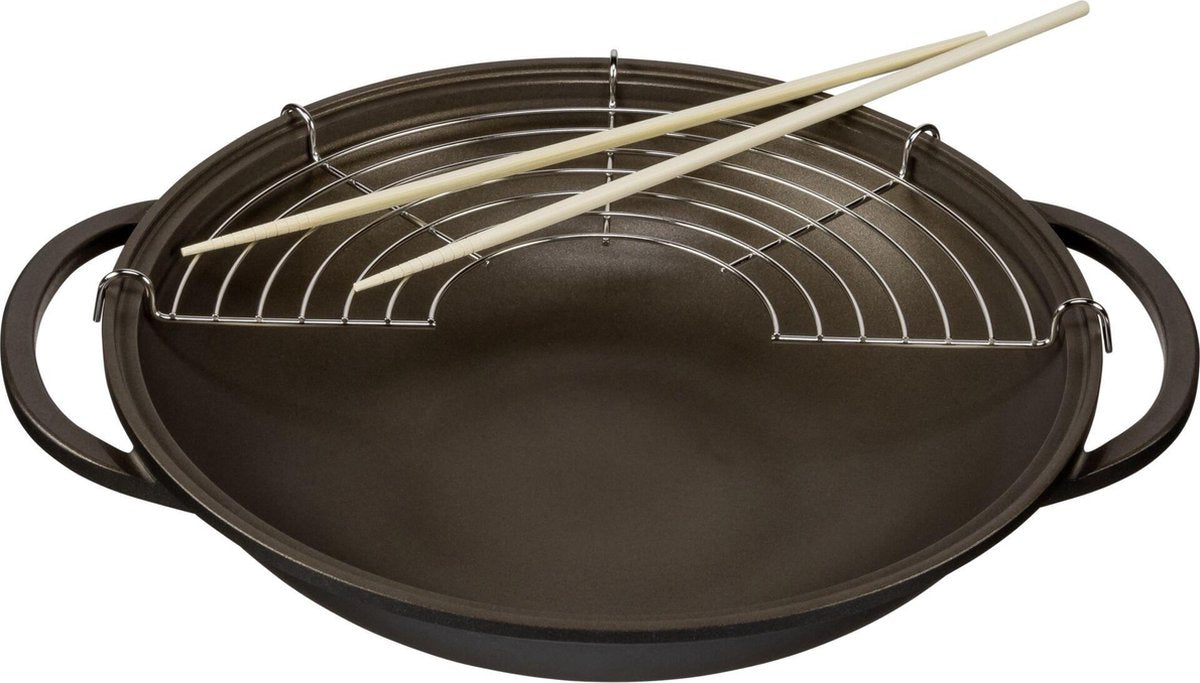 Berndes Vario Click plus wok 32 cm + glazen deksel inductie