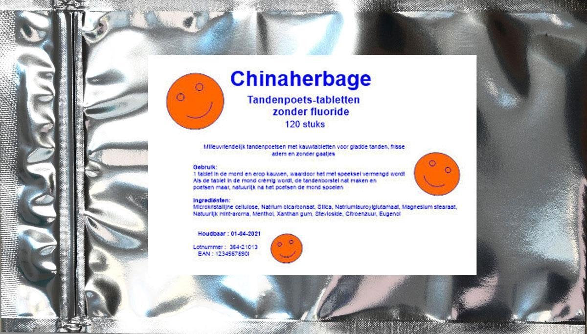 Tandenpoets tabletten zonder Fluoride - 120 stuks