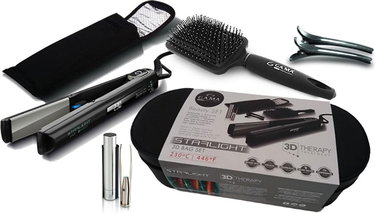 GA.MA Starlight 3D Therapy Bag Set Haarstijlset Warm Zwart 45 W